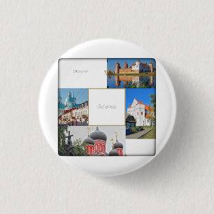 Macaron Rond 2,50 Cm Château de Mir en Biélorussie Architecture Bouton 