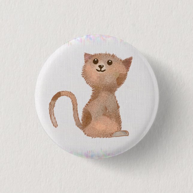 Macaron Rond 2,50 Cm Chaton (Devant)