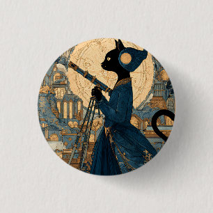 Macaron Rond 2,50 Cm Chats - Chat victorien - Comtesse Beatrice