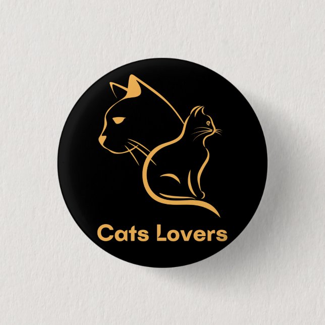 Macaron Rond 2,50 Cm Chats Lover (Devant)