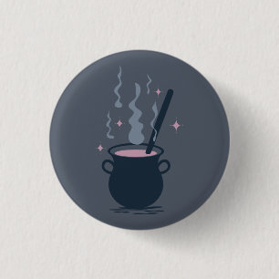 Macaron Rond 2,50 Cm Chaudière magique d'Halloween ensorcelante