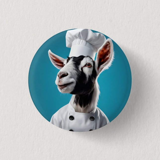 Macaron Rond 2,50 Cm Chef Goat (Devant)