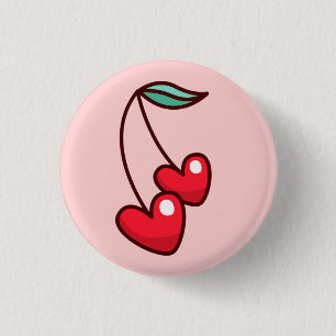 Macaron Rond 2,50 Cm Cherry Hearts