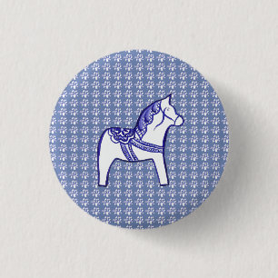 Macaron Rond 2,50 Cm Cheval bleu et blanc