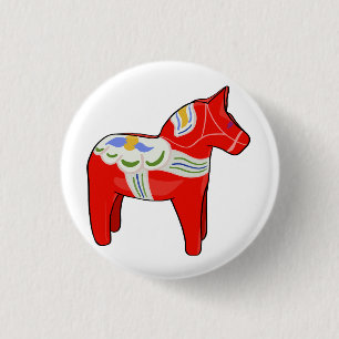 Macaron Rond 2,50 Cm Cheval dalécarlien