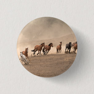 Macaron Rond 2,50 Cm Cheval dans l'automne II