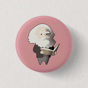 Macaron Rond 2,50 Cm Chibi Karl Marx