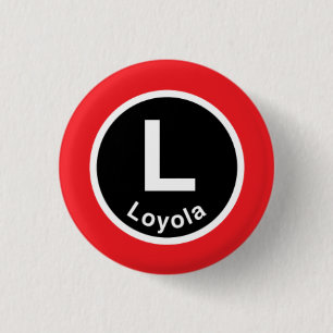 Macaron Rond 2,50 Cm Chicago L ligne rouge de Loyola