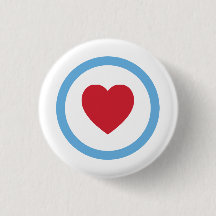 Chicago Love | Bouton | Coeur circulaire | Blanc