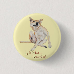 Macaron Rond 2,50 Cm chien de laboratoire gsd démangeaison à gratter av