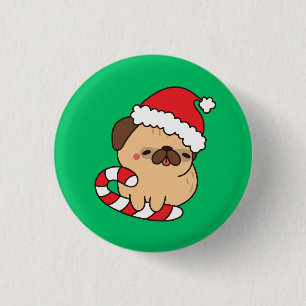 Macaron Rond 2,50 Cm Chien de Noël