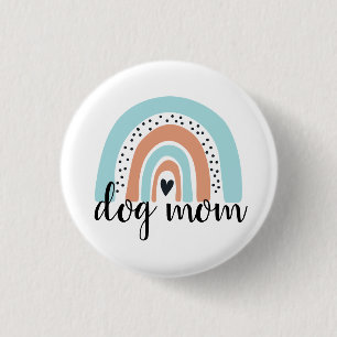 Macaron Rond 2,50 Cm Chien maman Rainbow Blue Peach