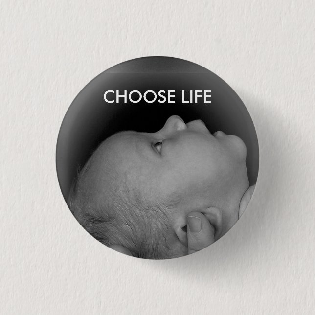 MACARON ROND 2,50 CM CHOOSE LIFE (Devant)