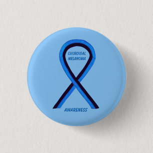 Macaron Rond 2,50 Cm Choroidal Melanoma Sensibilisation Ruban Angel Pin