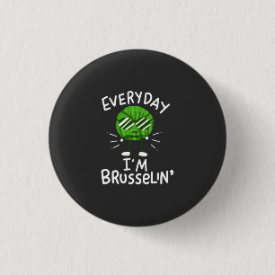 Macaron Rond 2,50 Cm Chou de Bruxelles végan drôle