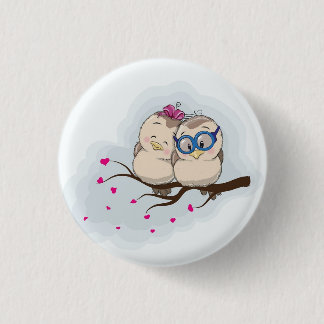 Macaron Rond 2,50 Cm Chouette mignonne pour cadeau garçon fille