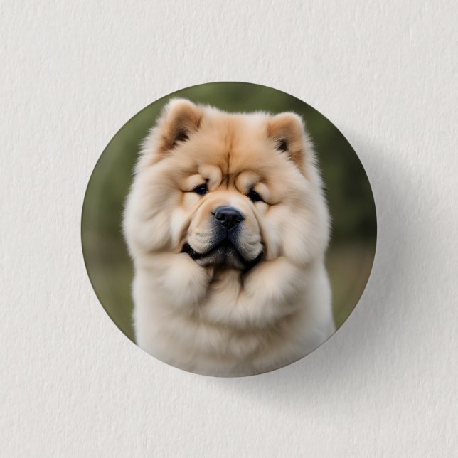 Macaron Rond 2,50 Cm Chow Chow (Devant)