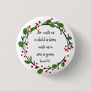 Macaron Rond 2,50 Cm Christian Christmas Scripture Inspirational Verse
