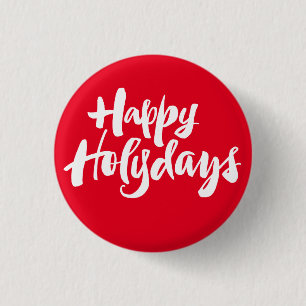 Macaron Rond 2,50 Cm Christian Joyeux Joyeux Jours fériés Noël Rouge