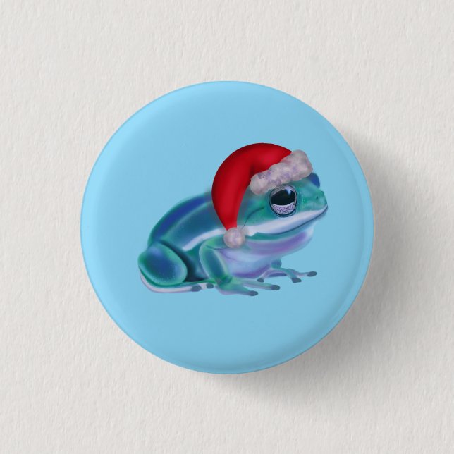 Macaron Rond 2,50 Cm Christmas frog (Devant)