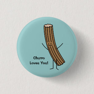 Macaron Rond 2,50 Cm Churro T'Aime !