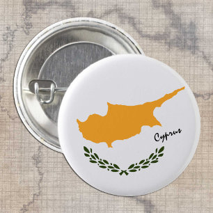 Macaron Rond 2,50 Cm Chypre, patriotique Chypre Drapeau mode