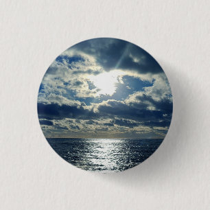 Macaron Rond 2,50 Cm Ciel nuageux au bord de mer de Brighton