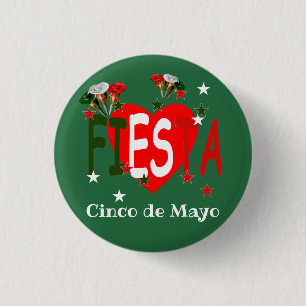 Macaron Rond 2,50 Cm Cinco de mayo, fiesta mexicaine