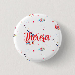 Macaron Rond 2,50 Cm Cirque clown carnaval personnalisé