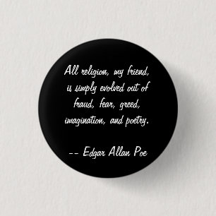 Macaron Rond 2,50 Cm Citation d'Edgar Allan Poe