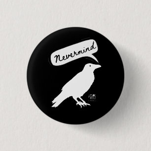 Macaron Rond 2,50 Cm Cité Mal- Edgar Allen Poe Le Corbeau