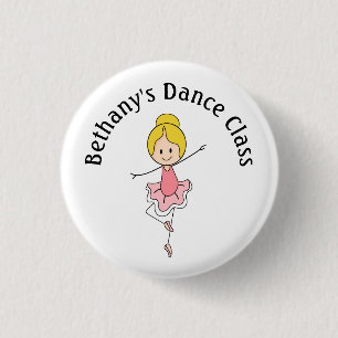 Macaron Rond 2,50 Cm Classe de danse Ballerina