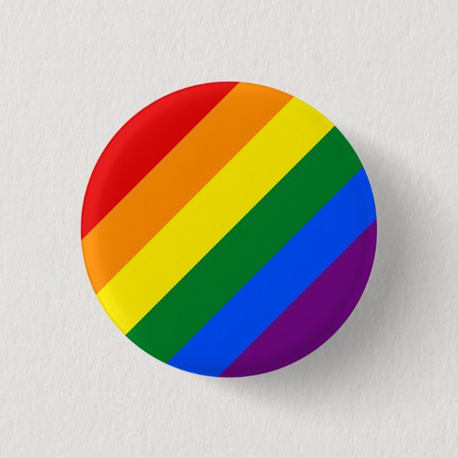 Macaron Rond 2,50 Cm Classic LGBTQ Rainbow Pride drapeau (Devant)