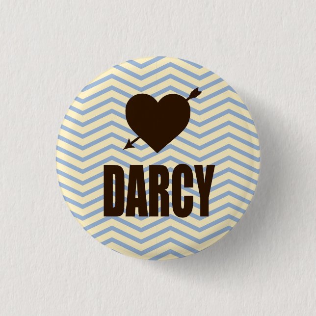 Macaron Rond 2,50 Cm Classiques littéraires de goupille de M. Darcy (Devant)