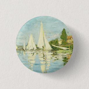 Macaron Rond 2,50 Cm Claude Monet. Régates à Argenteuil  