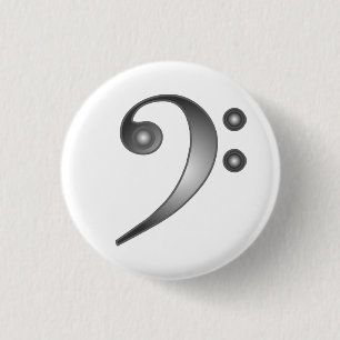 Macaron Rond 2,50 Cm Clef basse métallique
