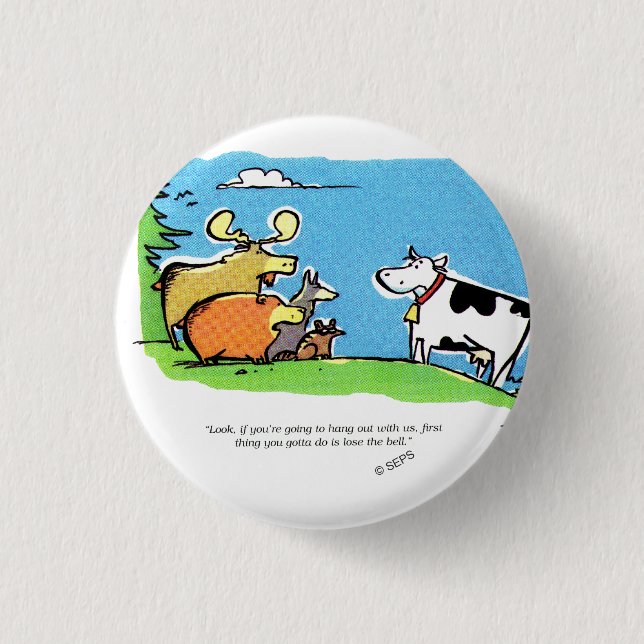 Macaron Rond 2,50 Cm Clic animal (Devant)