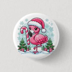 Macaron Rond 2,50 Cm Clipart de sublimation du Flamant rose de Noël