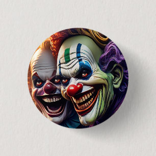 Macaron Rond 2,50 Cm Clowns déplaisants Horreur Collectif