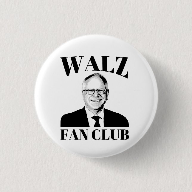 Macaron Rond 2,50 Cm Club de fans Tim Walz (Devant)