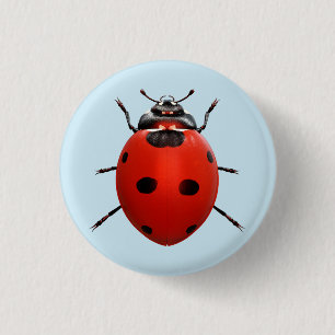 Macaron Rond 2,50 Cm Coccinelle Chanceuse
