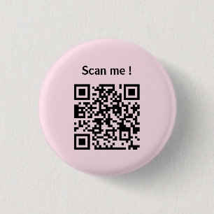 Macaron Rond 2,50 Cm code qr personnalisé promotion site web bouton ros