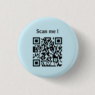 Macaron Rond 2,50 Cm code QR personnalisé site web promotion bouton ble