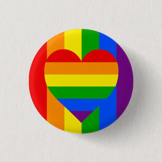 MACARON ROND 2,50 CM "COEUR D'ARC-EN-CIEL "