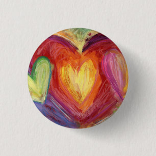 Macaron Rond 2,50 Cm Coeurs & Mains Diversité Amour Portable Boutons
