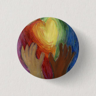 Macaron Rond 2,50 Cm Coeurs & Mains Diversité Coeurs de l Bouton ou cor