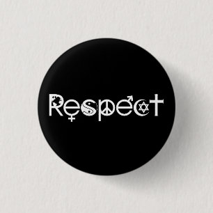 Macaron Rond 2,50 Cm Coexister dans le Respect - Paix Gentillesse & Tol