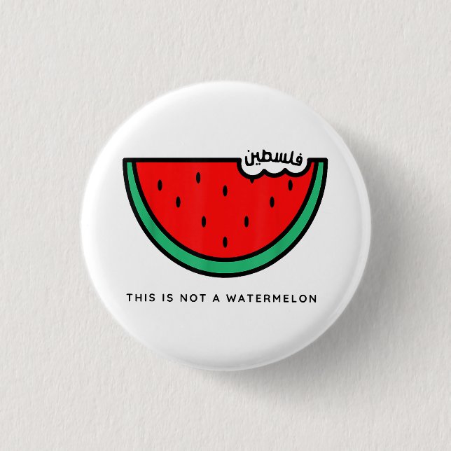 Macaron Rond 2,50 Cm Collection Palestine 'This is not a Watermelon' (Devant)