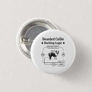 Macaron Rond 2,50 Cm Collie harcelé Logique d'écorce Drôle Chien Sarcas