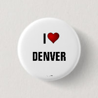 COLORADO : I Love Denver pinback bouton